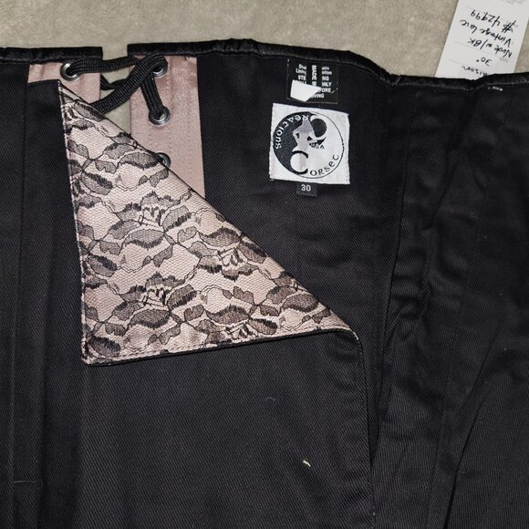 NWT XL Elegant Handmade Lace Over Steel Boned Corset 30" - Picture 5 of 15